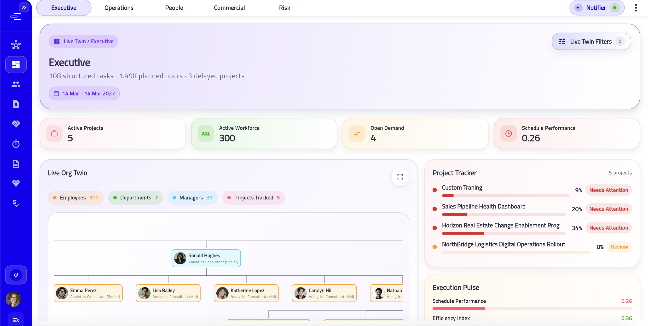 Stark executive view for enterprise rollout